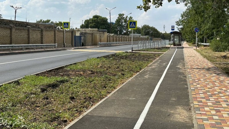 Ремонт километрового участка дороги завершили на севере Ставрополя 