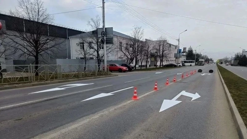 Дорожную разметку обновляют в Ставрополе 
